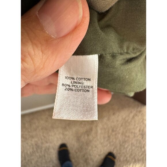 Hinge Women's Olive Green Jacket Size XS long sleeve lightweight 100% cotton - Picture 7 of 11